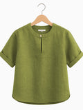 Kids Olive Green Mandarin Collar Kurta Shirt