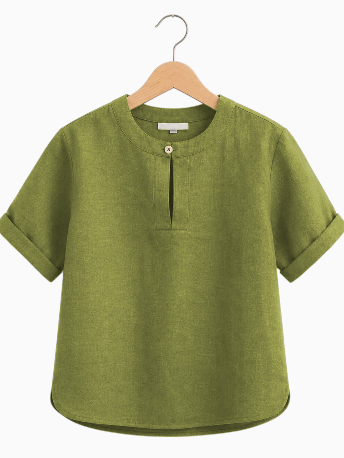 Kids Olive Green Mandarin Collar Kurta Shirt