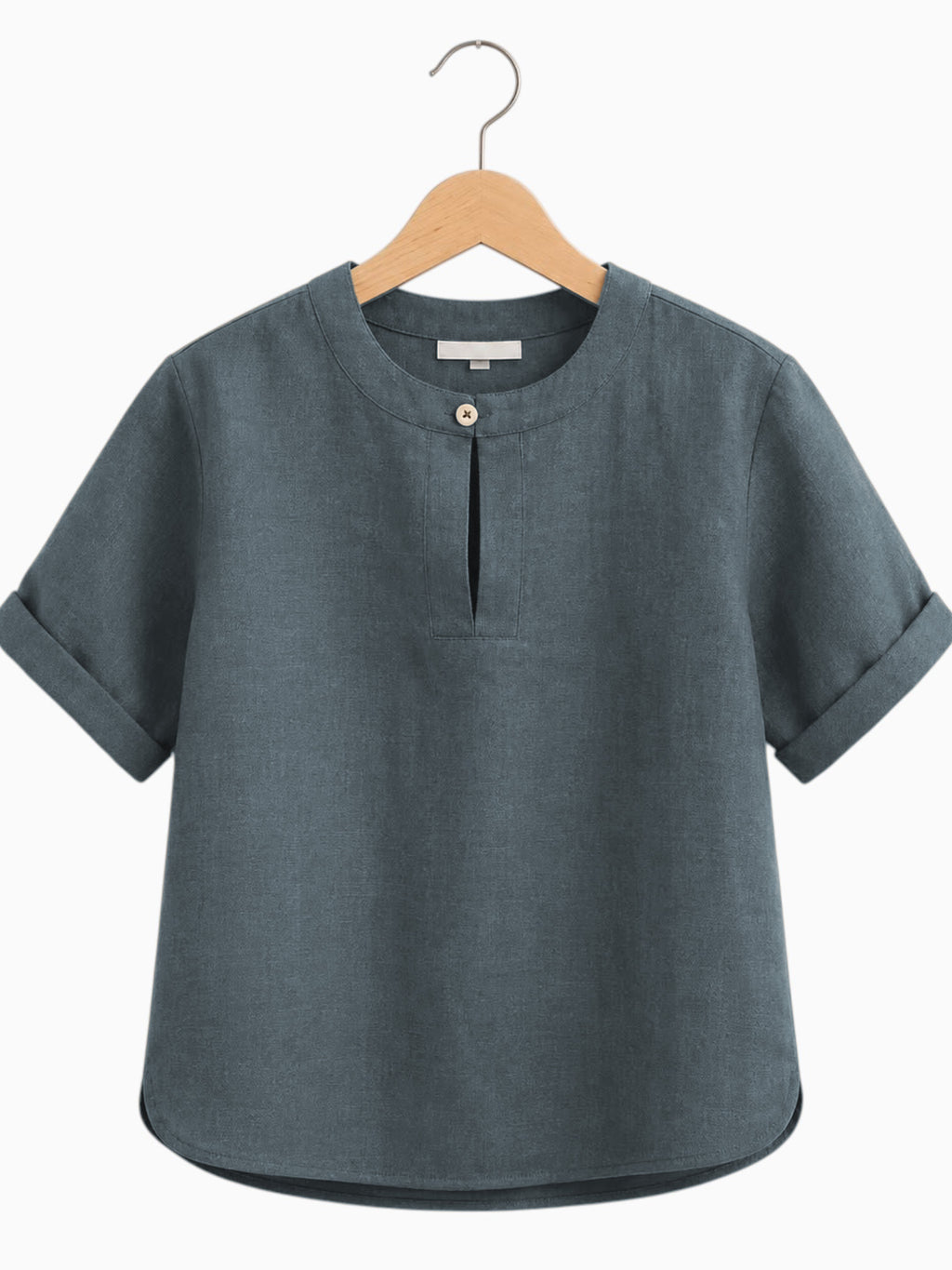 Kids Dark Grey Mandarin Collar Kurta Shirt